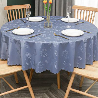 China Waterproof new simple and modern round pvc waterproof thick cloth tablecloth washable disposable anti-fouling oil-proof tablecloth for sale