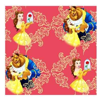 China Organic Factory Outlet Famous Cartoon Princess Custom Cotton Poplin Fabric For Garment for sale