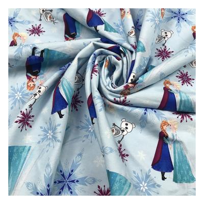 China Organic the factory outlet elsa and anna princess design stretch custom digital printing french terry and cotton high quality fabric for sale