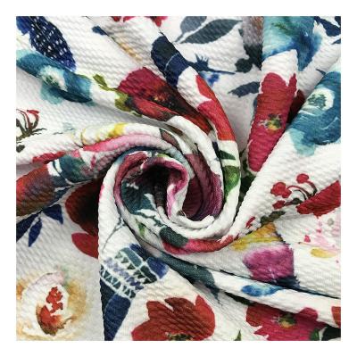 China Heat-insulating Shimmer Floral Bullet Fabric Custom Factory Outlet Pattern Digital Printed For Garment for sale