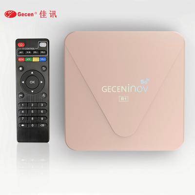 China 5V/2A Gecen R1 Android 9.0 4gb 32gb TV Box Rockchip 3328A RK3318 Quad Core 4K 2.4G wifi RJ45 100m Media Player Set Top Box for sale