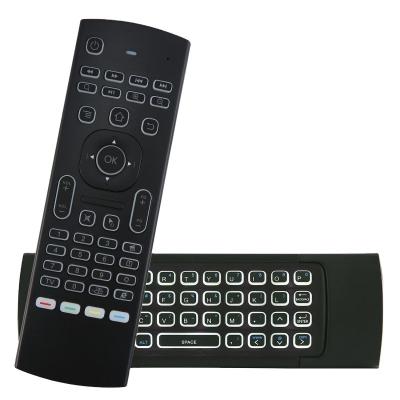 China MX3 Keyboard MX3 Wireless Air Mouse Smart Voice Remote Control Wireless Backlit 2.4G IR Backlit Pro Learning For Android 9.0 TV BOX Android 10 for sale