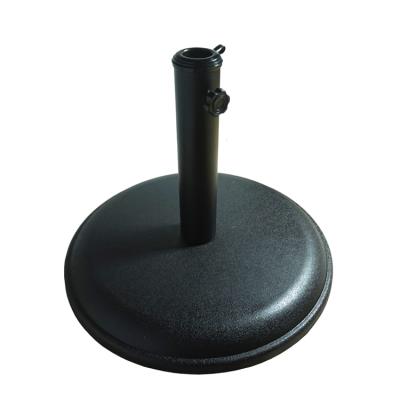 China Patio Resin Umbrella Base Round Umbrella Base For Beach Screw Black Base For Sun Umbrella for sale