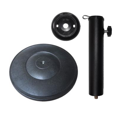 China Simple Style Black Round Umbrella Screw Bases for Garden and Patio for sale