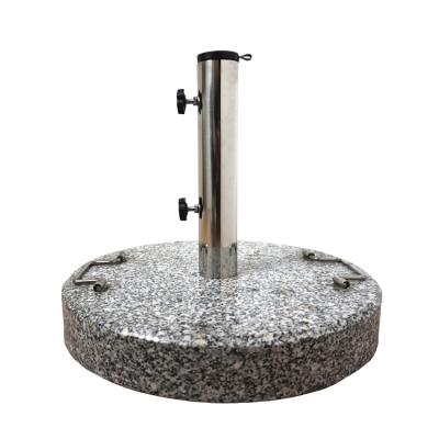 China Beach Umbrella Base Granite Patio Umbrella Base Deck Umbrella Screw Base With Wheels for sale