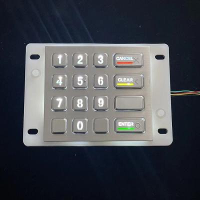 China Waterproof Backlit Numeric Keypad Stainless Steel Luminous Metal GZ-B009083 for sale