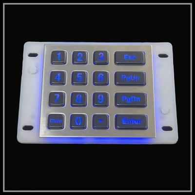 중국 키패드를 분사하는 LED 라이트를 전하는 방수 금속 후면 발광 치수 keypad 빛 판매용