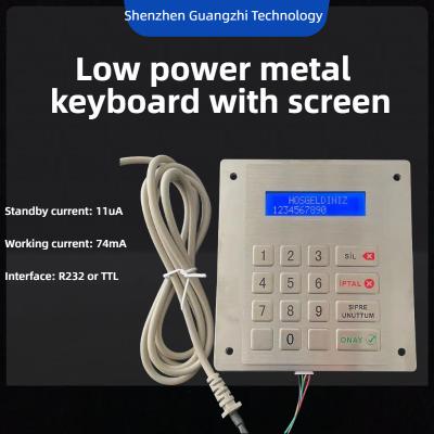 China Low power consumption stainless steel metal keyboard with display screen model GZ-Z001045 for sale