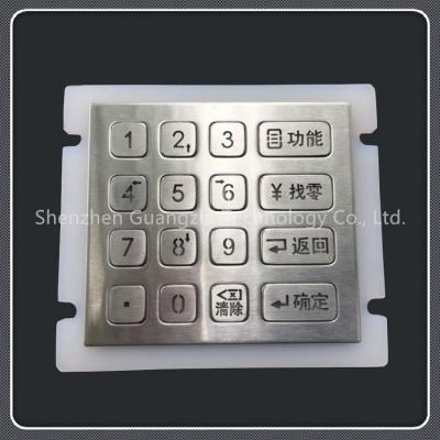 China 16 Schlüssel-von hinten beleuchtete numerische Tastatur für Edelstahl-Material Automat Sus-304 zu verkaufen