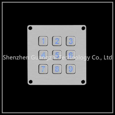 China Teclado dominante de Digitaces 9 para funcionamiento de la prueba de la suciedad del quiosco de información el buen en venta