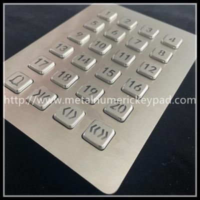 China teclado dominante del metal de Digitaces del teclado 24 resistentes retroiluminados del vándalo de la matriz 4x6 en venta