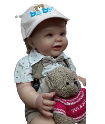 China NPK 60CM Soft Soft Body Baby Toddler Boy Reborn Kodi Bear Lifelike 3D Painting With Obvious Veins Rooted Hair High Quality Doll for sale