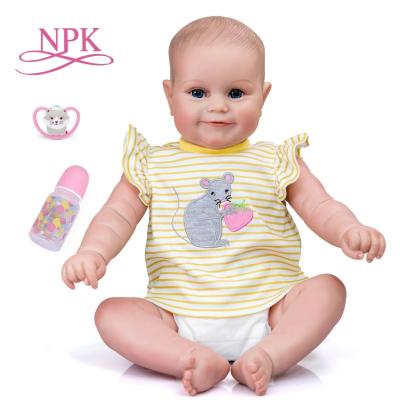 China Reborn Babies Bebe Doll Child Toys Reborn of Maddie Soft Body Silicone Cute Cartoon Toy NPK 48CM Baby Toddler Girl for sale