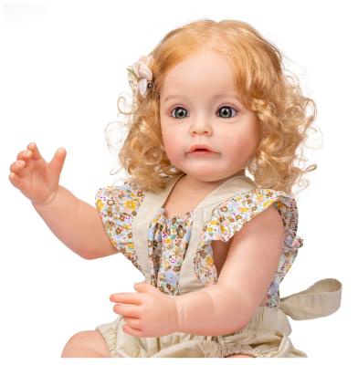 China NPK soft sell well new type 55cm toddler girl reborn full body silicone doll for sale