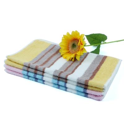 China Weave Sustainable Sirospun 100% Cotton Combed Terry Towel Strip Rectangular Gift Face Towels for sale