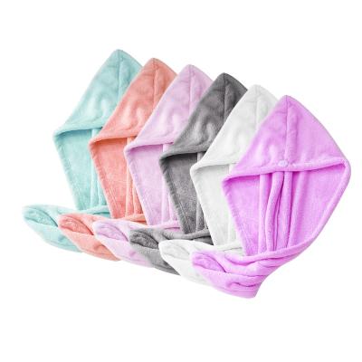 China Factory Wholesale Super Soft Super Soft Coral Fleece Fabric For Women Twist Hair Towel QUICK DRY for sale