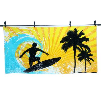 China Viable Factory Direct 100% Cotton Beach Towel Hawaii Custom Printed Large Rectangular Beach Towel for sale