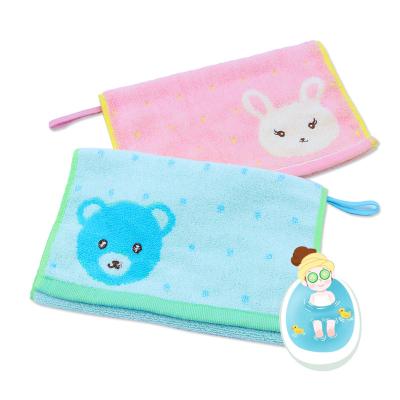 China OEKO TEX 100 Child Towel Cotton Super Soft High Quality Viable Animal Print 100% Zero Twist Chat Face Towels Baby Skin Tone Checked Child for sale