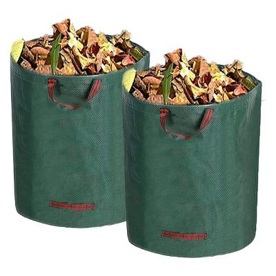 China Reusable; Waterproof Collapsible Collection Packing Leaf Collector and Lawn Waste Bag Folding Garden Leaf Bag Reusable Yard Waste Bag for sale