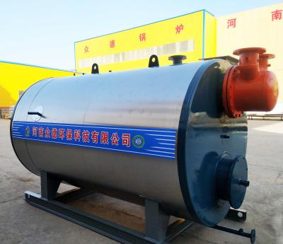 China Industrial Production Horizontal Zhongde Vacuum Oil / Gas Fired Hot Water Boiler for sale