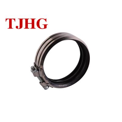 China Construction Area Coupling Pipe Clamp with 1.5 Inch Large Band (Stainless Steel) for sale