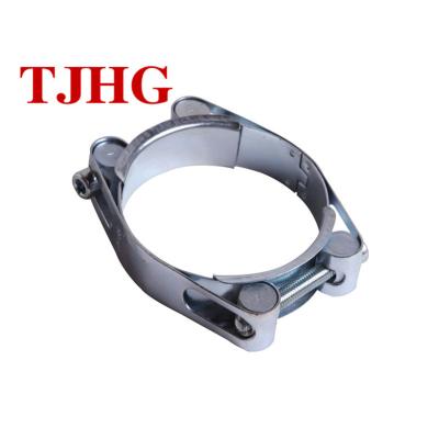 China Pipe Clamp Manufacturer Price Stainless Steel Double Bolt Band Pipe Clamp Double for sale