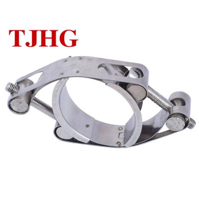 China OEM Hot Sale High Quality Double Bolt Stainless Steel Adjustable Heavy Duty Double Bolt Pipe Clamp for sale