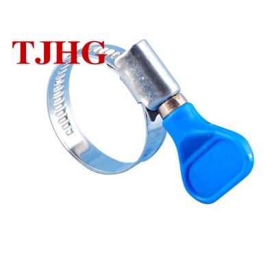 China Pipe Clamp/.Pipe Clip Germany Type Pipe Clamp With Color Butterfly for sale