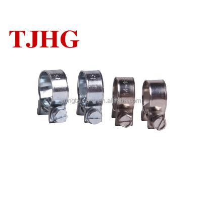 China Automotive 7mm High Torque Iron Galvanized Mini Hose Clamp for sale