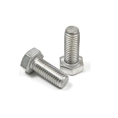 China M5 M6 M10 Hex bolt Full thread Plain Finish Stainless Steel Hex Head Bolt DIN933 for sale