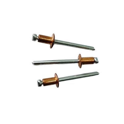 China Natural Eco-friendly Brass Round Head Open End Pop Rivets for Home and Industrial for sale