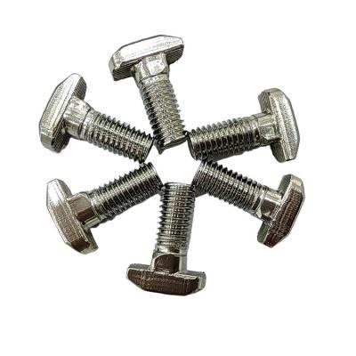 China Full thread type t-bolt and nuts M8 M10 for solar mounting stainless steel square head for sale