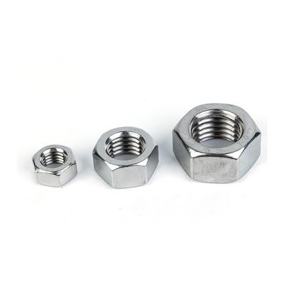 China Hexagon Mounting Silver Nut Hex Coarse Thread Nuts Fine Stainless Steel Nut Top Choice for sale