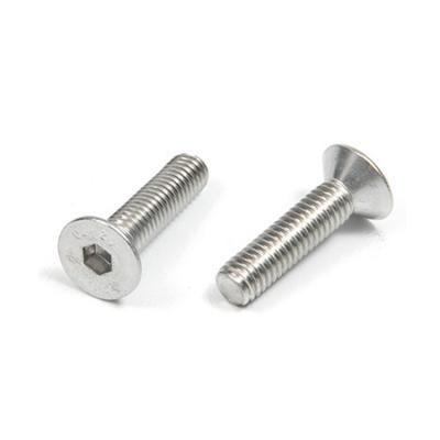 Chine Grade de résistance A-niveau d'acier inoxydable personnalisé ISO Standard Hex Socket Countersunk Head Screws Clean Durable à vendre