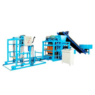 China Building Material Stores QTJ4-25 Concrete Block Machine With Compressed Concrete Mixer Hollow Concrete Block Production Line for sale