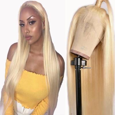 China Wholesale Brazilian Virgin Hair Silky Straight Wave 613 Full Lace Wigs For Black Women, 100% Natural Blonde Hair Cheap Wigs Lace Front for sale