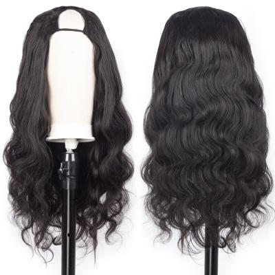 China Wholesale Body Wave U Part Wig Hair, 10A Brazilian Natural Virgin Hair Wigs, U Part Wigs For Black Woman for sale