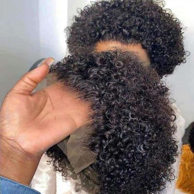 China Wholesale Afro Kinky Curly Pixie Cut Lace Wigs For Short Color Woman, 13x4x1 LCE Front T Piece Pixie Cut Human Hair Lace Wigs for sale