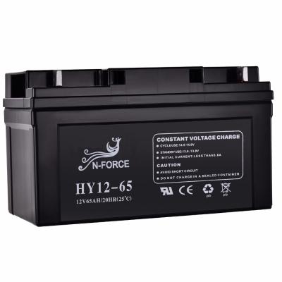 China UPS High Capacity Rechargeable Solar Deep Cycle Gel Battery 12v 65ah for sale