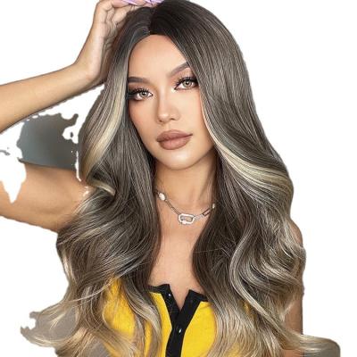 China Others Hairline Long HD Synthetic Women's Gold Razor French Cap Lace Front Natural Straight Wigs Pre Plucked for sale