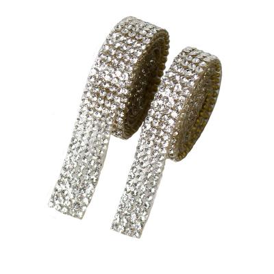 China Shoes Shape Rhinestone Crystal Band For Shoes Hot Fix Rhinestone Trim Chain For Dress for sale