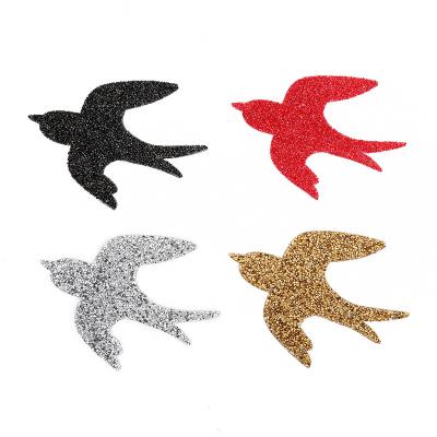 China 3D Bird Resin Drill Iron On Patches Hot Fix Rhinestone Applique Patch Heat Transfers Custom 3D Bling Patch For Clothes for sale