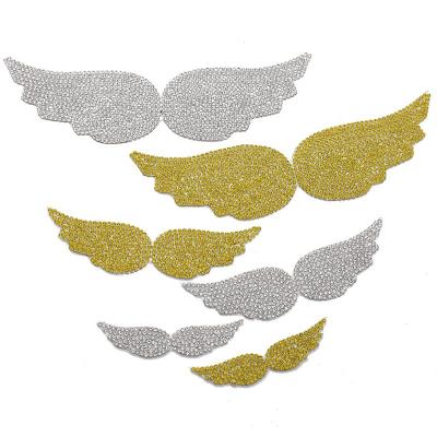 China 3D Wing Stoney Patch Kids Hot-Fix Rhinestone Patches Crystal Applique Custom Patches Iron on Patches for Clothing Accessories for sale