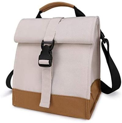 China Waterproof In Stock Insulated Cooler Lunch Bag Rolltop Lunch Box Bags For Women, Men, Adults, Kid & Teens for sale