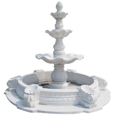 China High quality natural marble hand carved marble water fountain from China marble fountain suppliers with price in India for sale