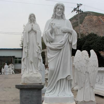 China Modern Natural Stone Carved Religious Figure Jesus Marble Statue for sale