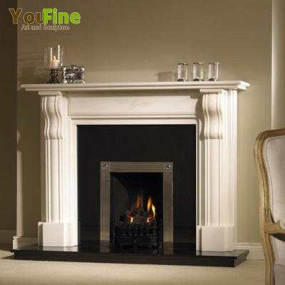 China Contemporary Marble Fireplace Mantel Surround Fireplace Sale for sale