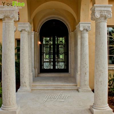 China Solid High Quality Customized Size Marble Column Pillar For Home for sale