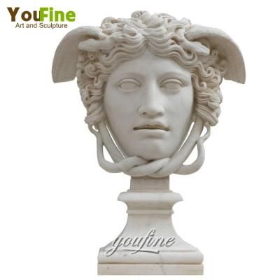 China Modern hand carved classic stone bust marble medusa head statue with factory price for sale