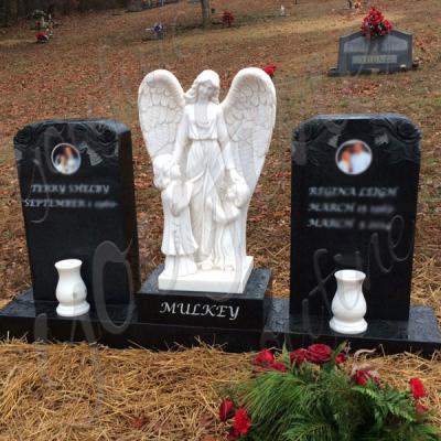 China China Suppliers Modern Angel Granite Marble Monument For Cemetery for sale